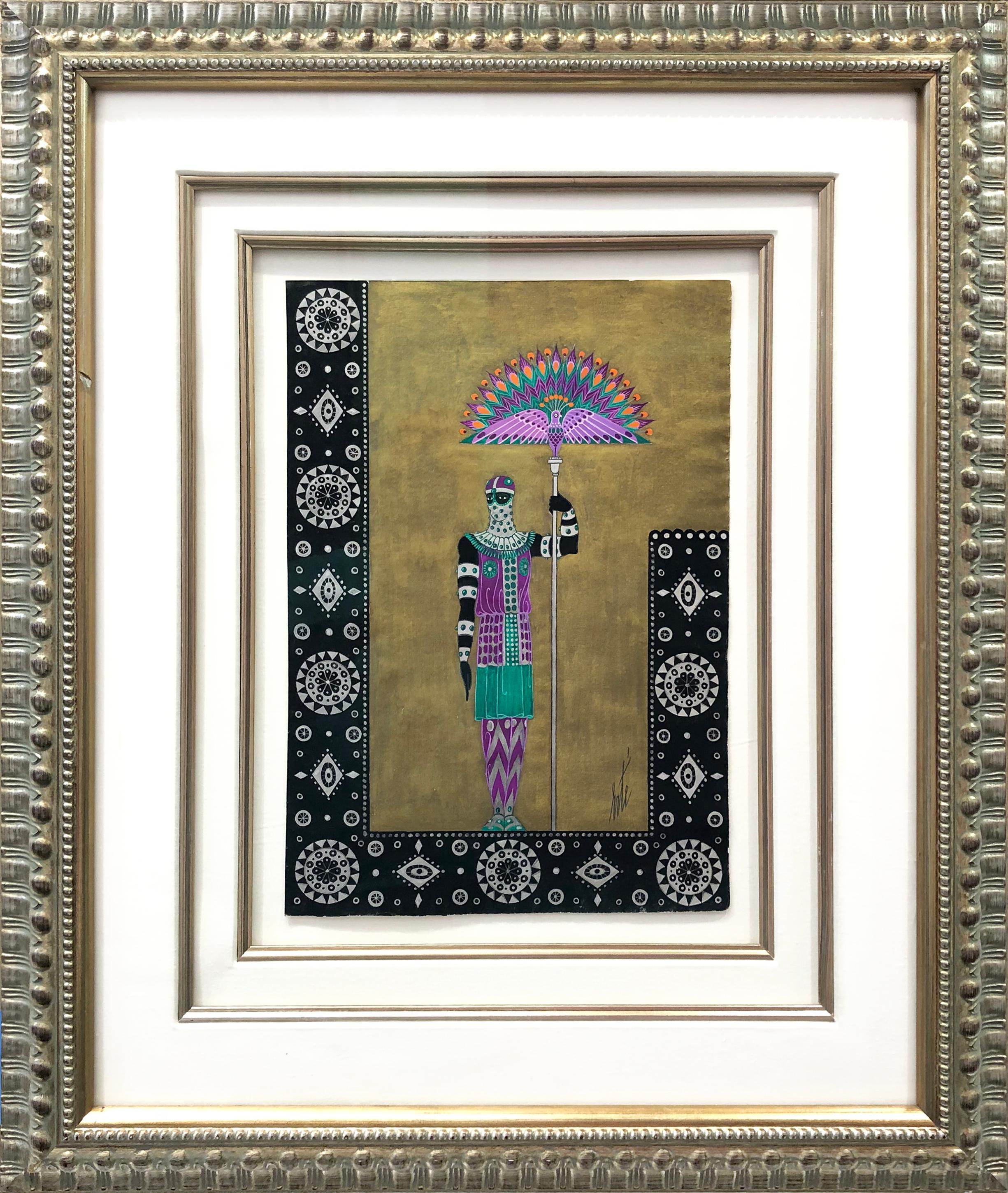 La Princesse Lointaine: Porteurs d' Eventails (Original Gouache auf Papier)