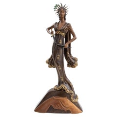 Erte "Peace" Patinated Bronze Sculpture, 1984