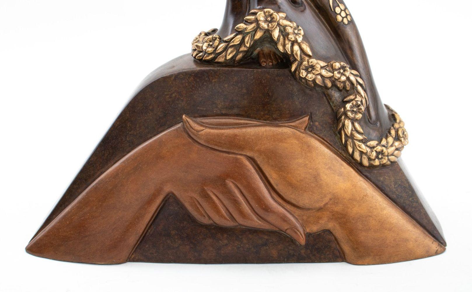 Scultura in bronzo patinato 