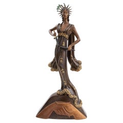 Escultura Erte "Paz" de Bronce Patinado