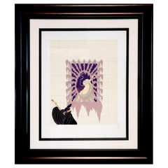 Erté Pencil Signed and Numbered Lithograph "La Serenade"