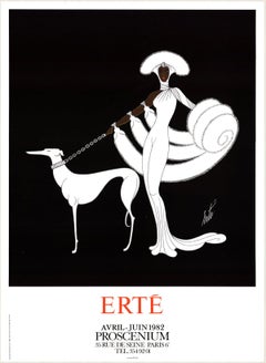1982 After Erte 'Symphony in White (Proscenium)' Art Deco Black & White France