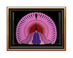 2 Embossed ERTE Serigraph Original SIGNED Art DECO The PHOENIX SUITE Serigraphs