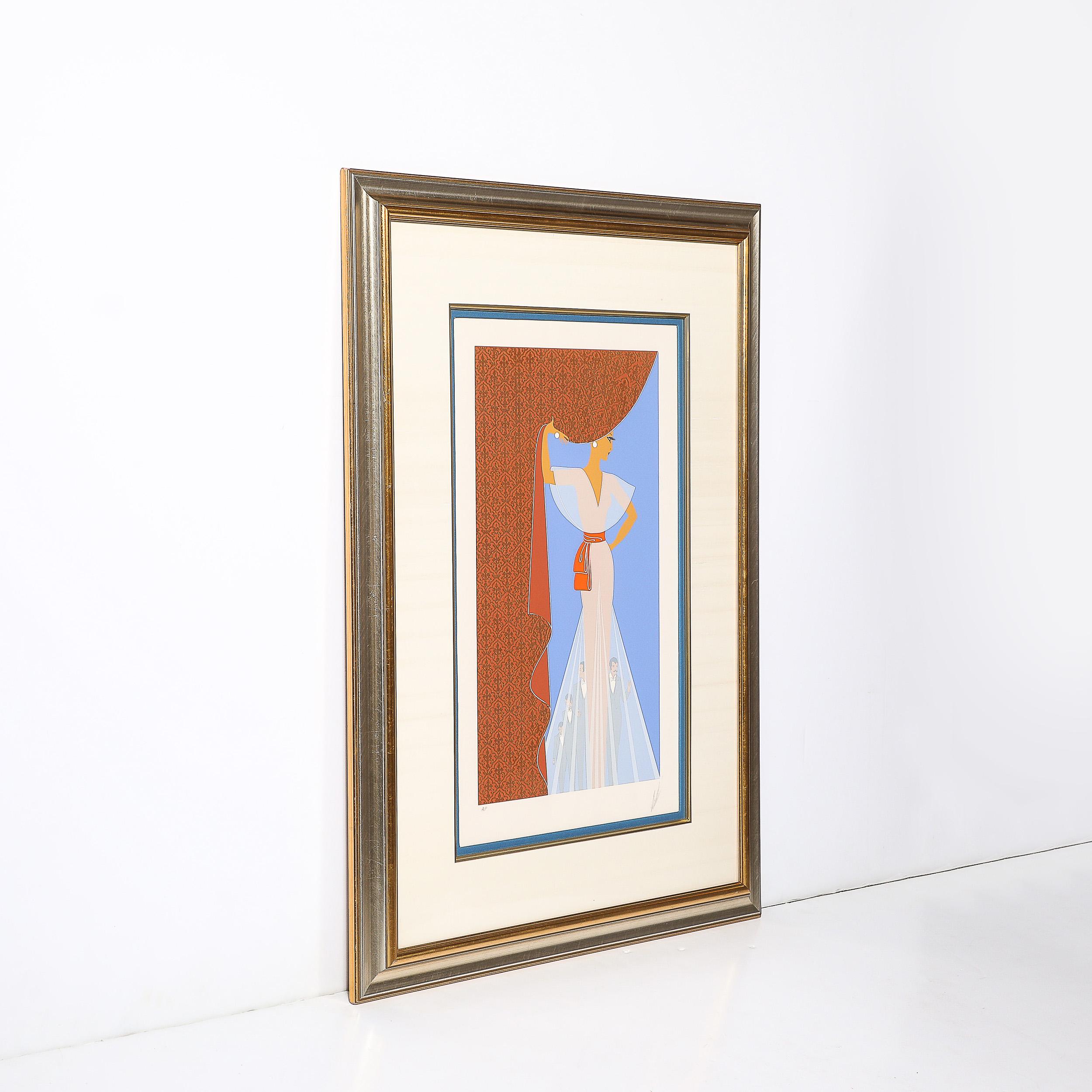 Art Deco Serigraph entitled 