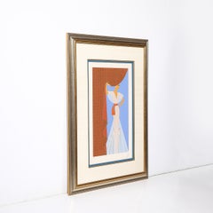 Art Deco Serigraph entitled "Curtain" signed Erté
