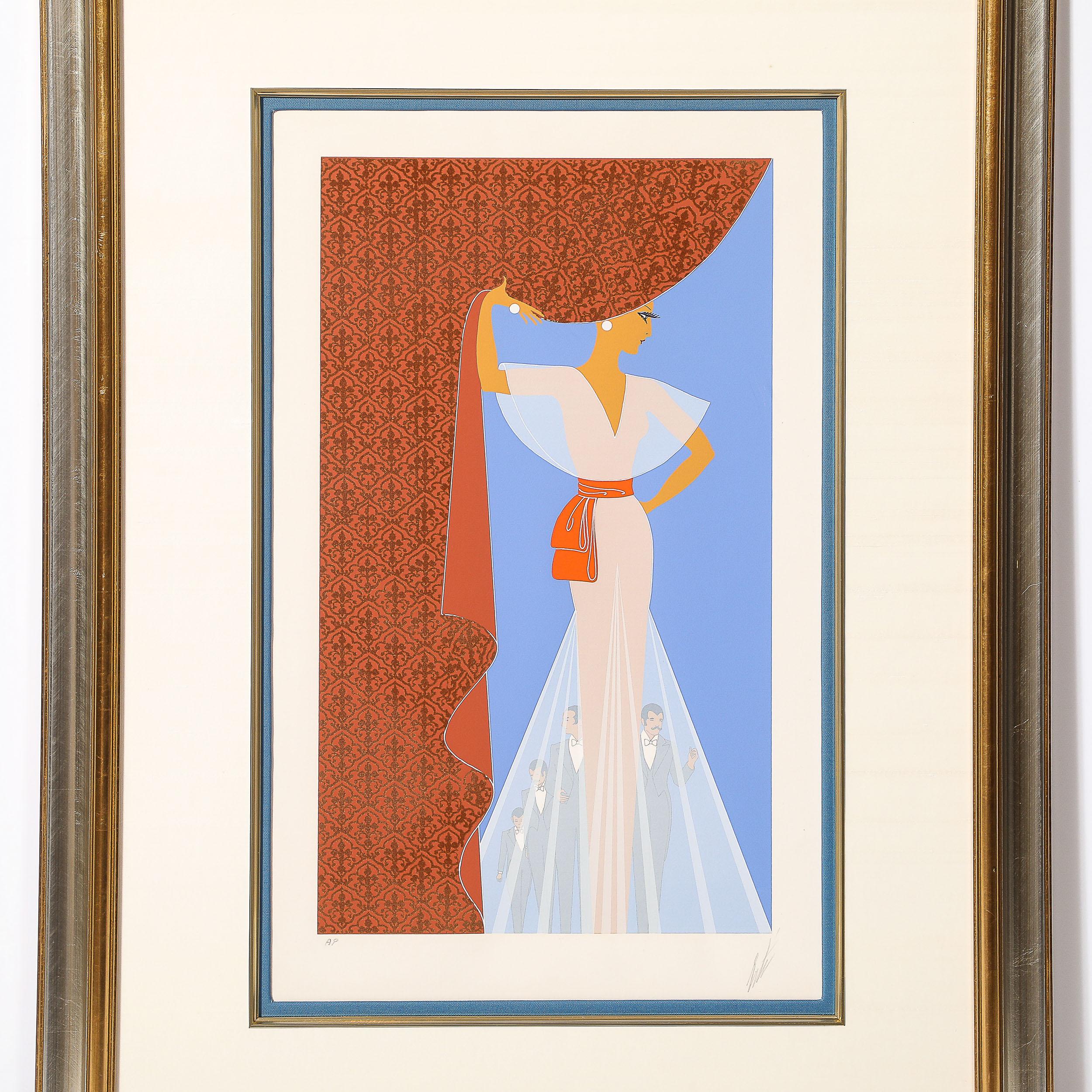 Art Deco Serigraph entitled 