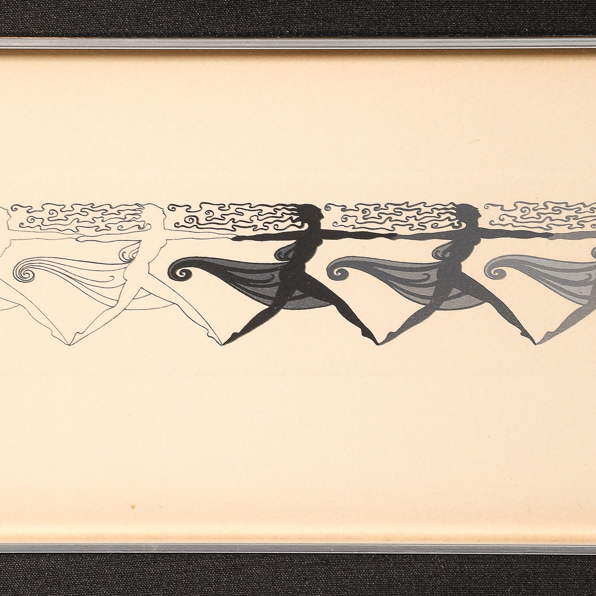 Art Deco Serigraph entitled Dancers by Erté For Sale 4