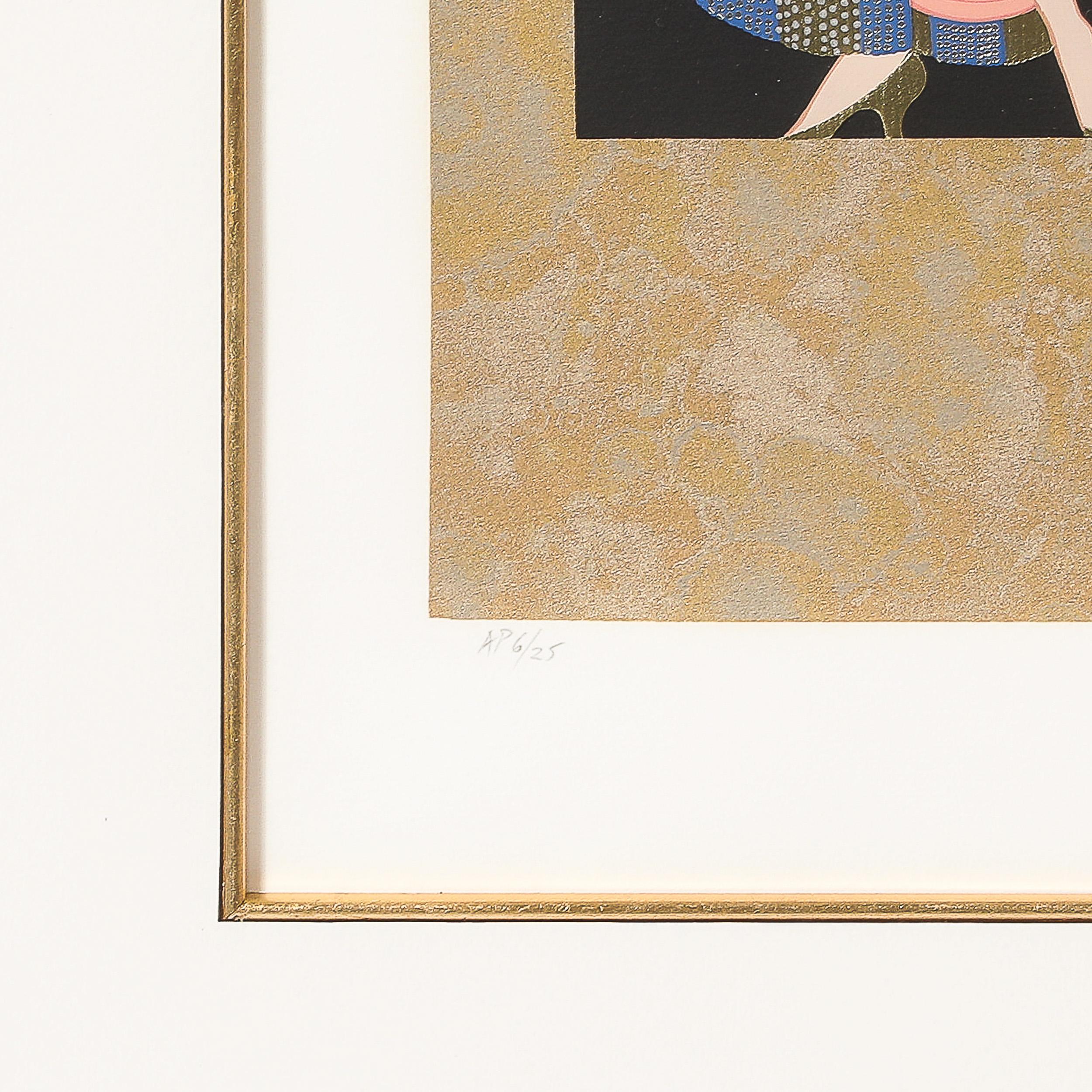 Sérigraphie Art Déco intitulée 