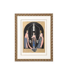 Serigrafia Art Deco intitolata "Tre Grazie" Edizione AP6/25 firmata Erté