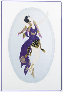 Bacchante, Art Deco Screen Print by Erté