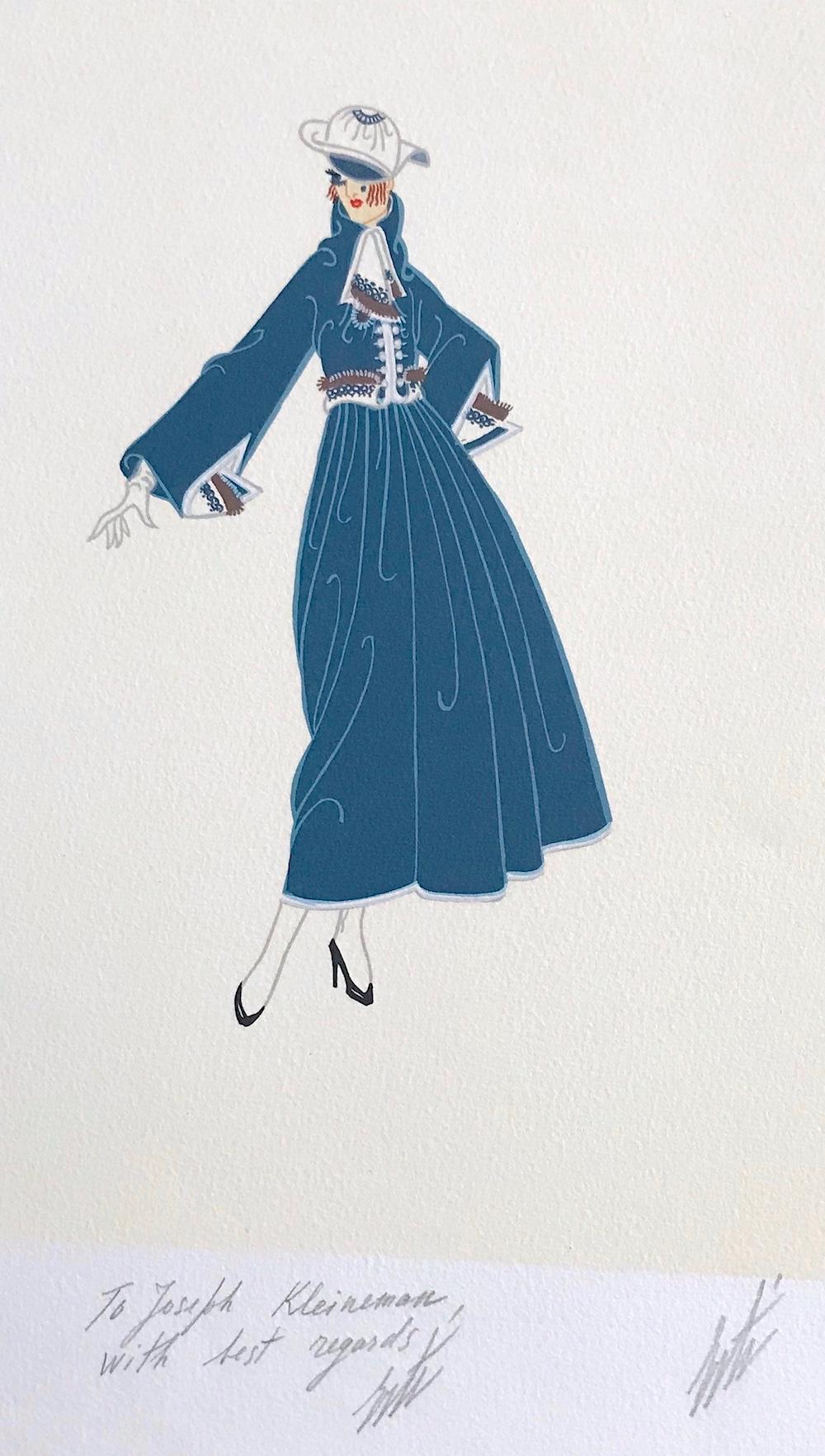 BON SOIR è una litografia originale a colori tirata a mano dell'artista francese di origine russa Romain de Tirtoff (23 novembre 1892 - 21 aprile 1990) conosciuto con lo pseudonimo di Erté.  Erté, conosciuto soprattutto per i suoi eleganti disegni