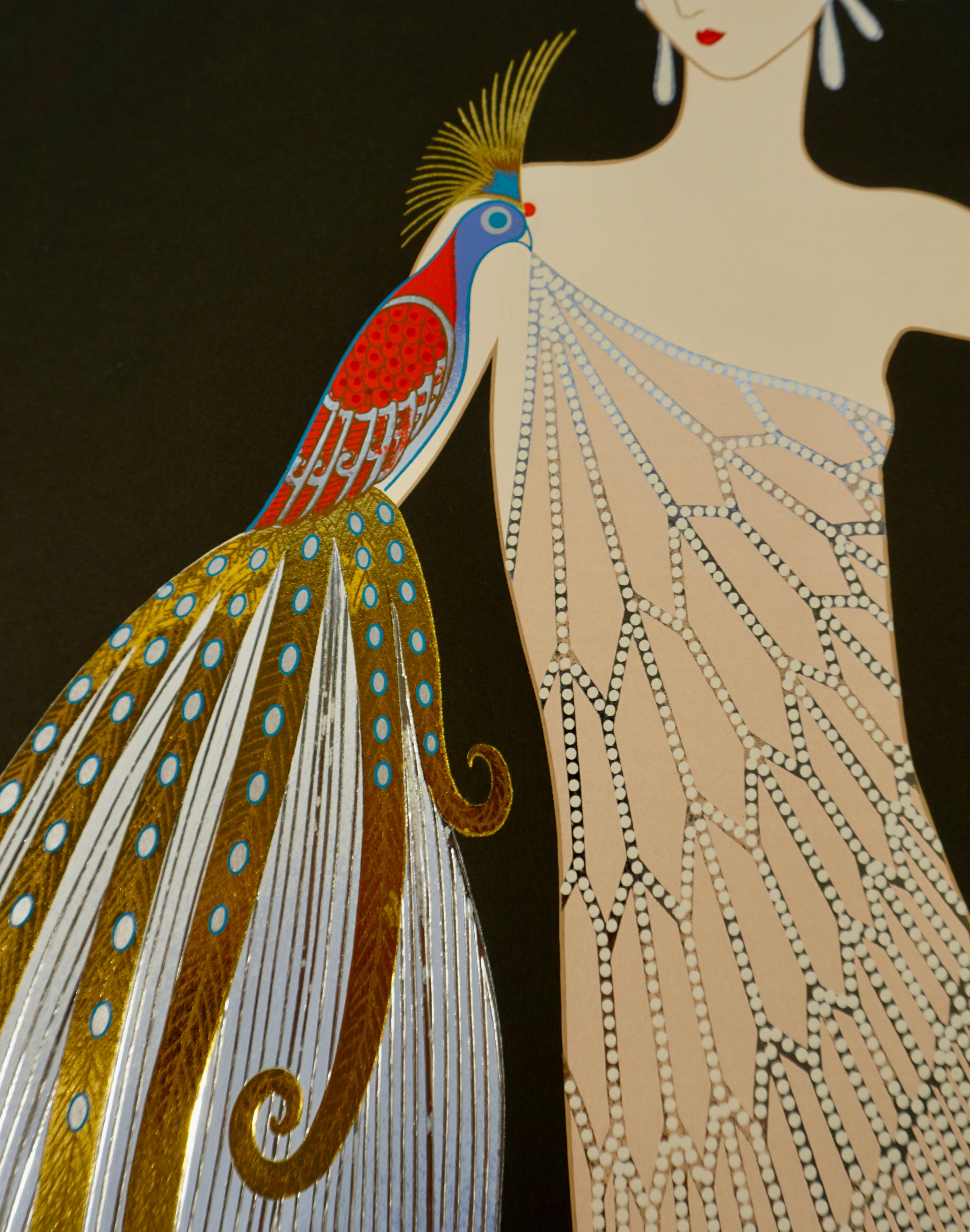 Diva I - Black Portrait Print by Erté