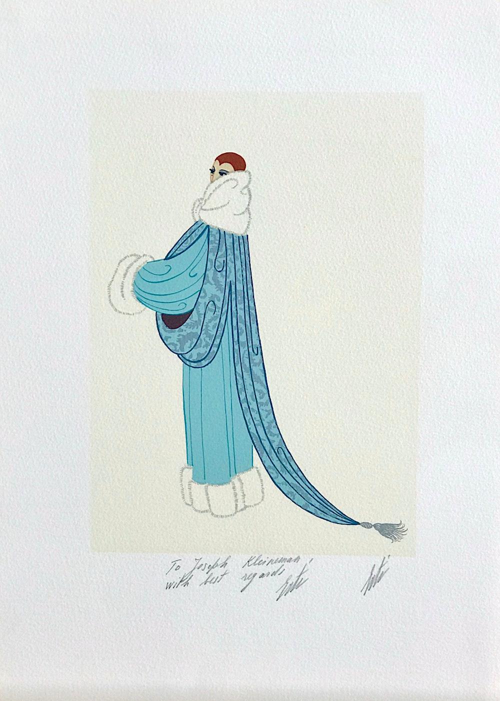 Signierte Lithographie von ELEGANCE, Modeillustration der 1920er Jahre, Art-Déco-Porträt (Art déco), Print, von Erté