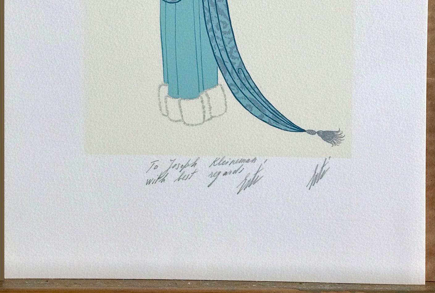 Litografia firmata ELEGANCE, illustrazione di moda degli anni '20, ritratto Art Deco in vendita 2