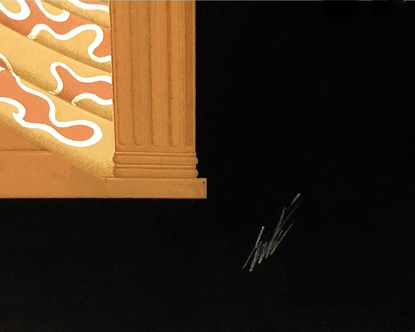 Enchantress (hand signed embossed serigraph with silver foil) - Print by Erté