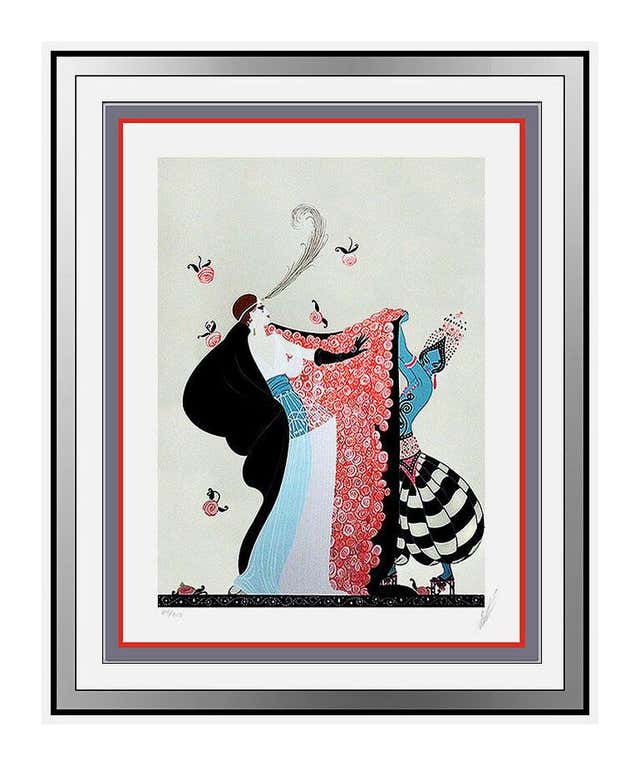 Erté - ERTE Color Lithograph Original Art Deco Dress Costume Design