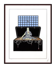 Erte Avarice Original Color Serigraph Hand Signed Art Deco Costume Set Design