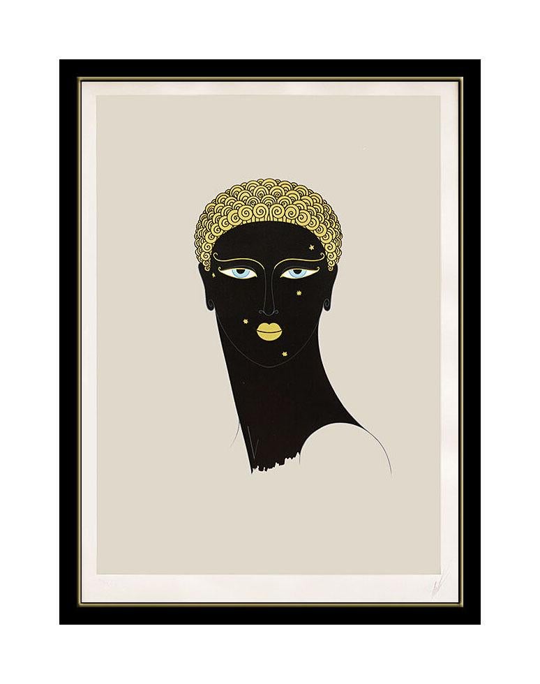 ERTE Color Serigraph Queen Of Sheba Costume Design Art Deco Signed Authentic SBO - Print by Erté