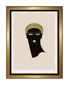ERTE Color Serigraph Queen Of Sheba Costume Design Art Deco Signed Authentic SBO