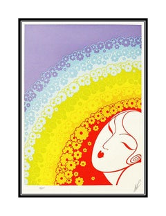 ERTE Color Serigraph Rainbow In Blossom Set Design Art Deco Signed Artwork SBO