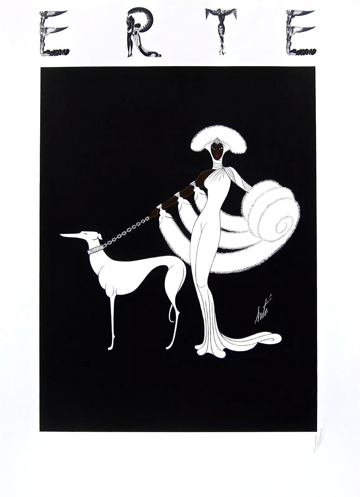 Erté, Ebano in bianco, 1982