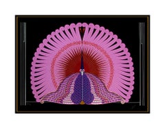 ERTE Embossed Serigraph Original SIGNED Art deco THE PHOENIX SUITE Large REBORN