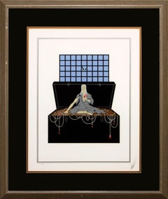 Vintage Erté Framed Limited Edition Hand-Signed Serigraph "Avarice" (Seven Deadly Sins)