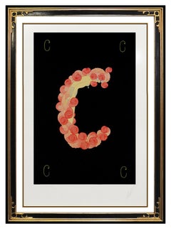 Erte Letter C Color Original Serigraph Alphabet Hand Signed Deco Romain Tirtoff