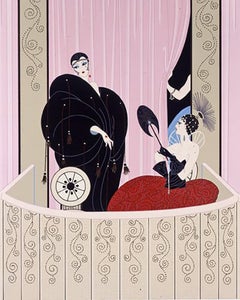 Erte, "Loge de theatre" Serigraph, Signed & numbered Framed. Retail - $11, 000