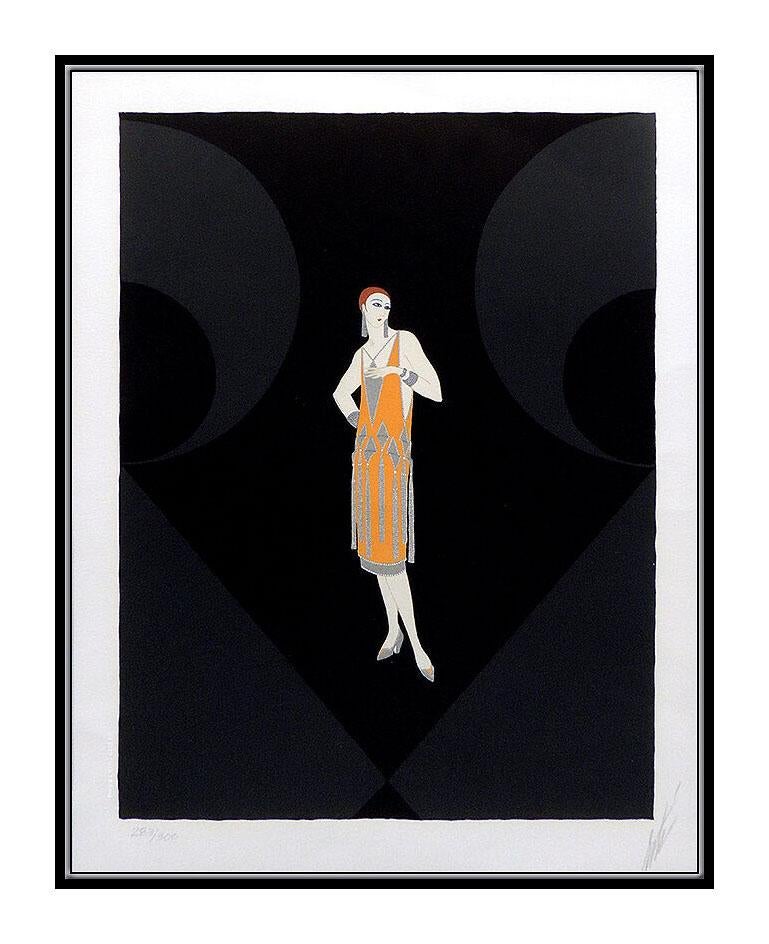 ERTE Manhattan Mary Color Serigraph Hand Signed Art Deco Costume Design Artwork - Print by Erté