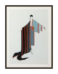 ERTE Michelle Serigraph Original Hand Signed Art Deco Fashion Costume Design SBO
