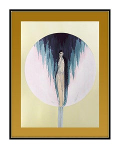 ERTE Original Embossed Color Serigraph Four Emotions Signed Artwork La Tristesse