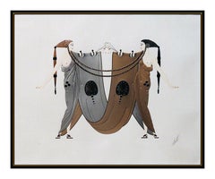 ERTE Original Sisters Color Serigraph Costume Design Limited Edition