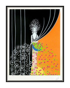 ERTE Printemps Original Color Serigraph Hand Signed Art Deco Set Design Art