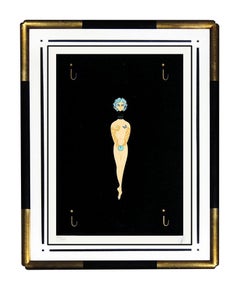 ERTE Serigraph Original Rare SIGNED Art Deco Alphabet Suite Letter I Painting