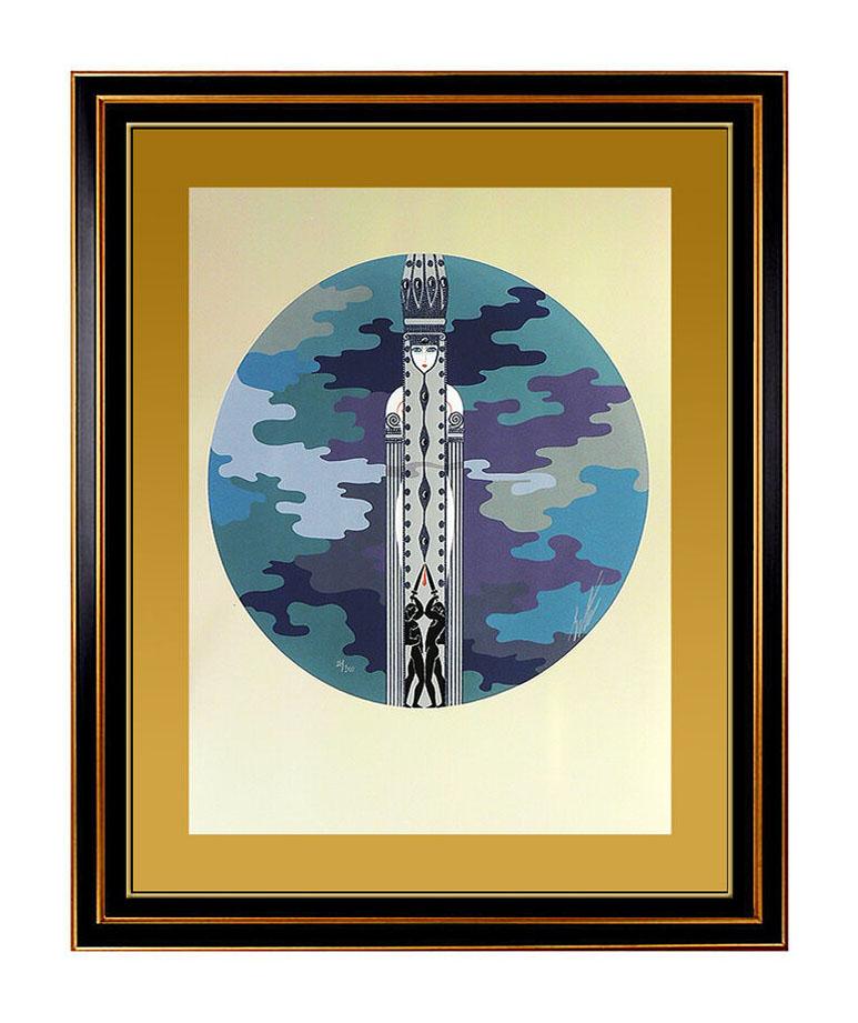 ERTE The Four Emotions Suite Hand Signed Art Deco Embossed Serigraphs Sculpture - Print by Erté