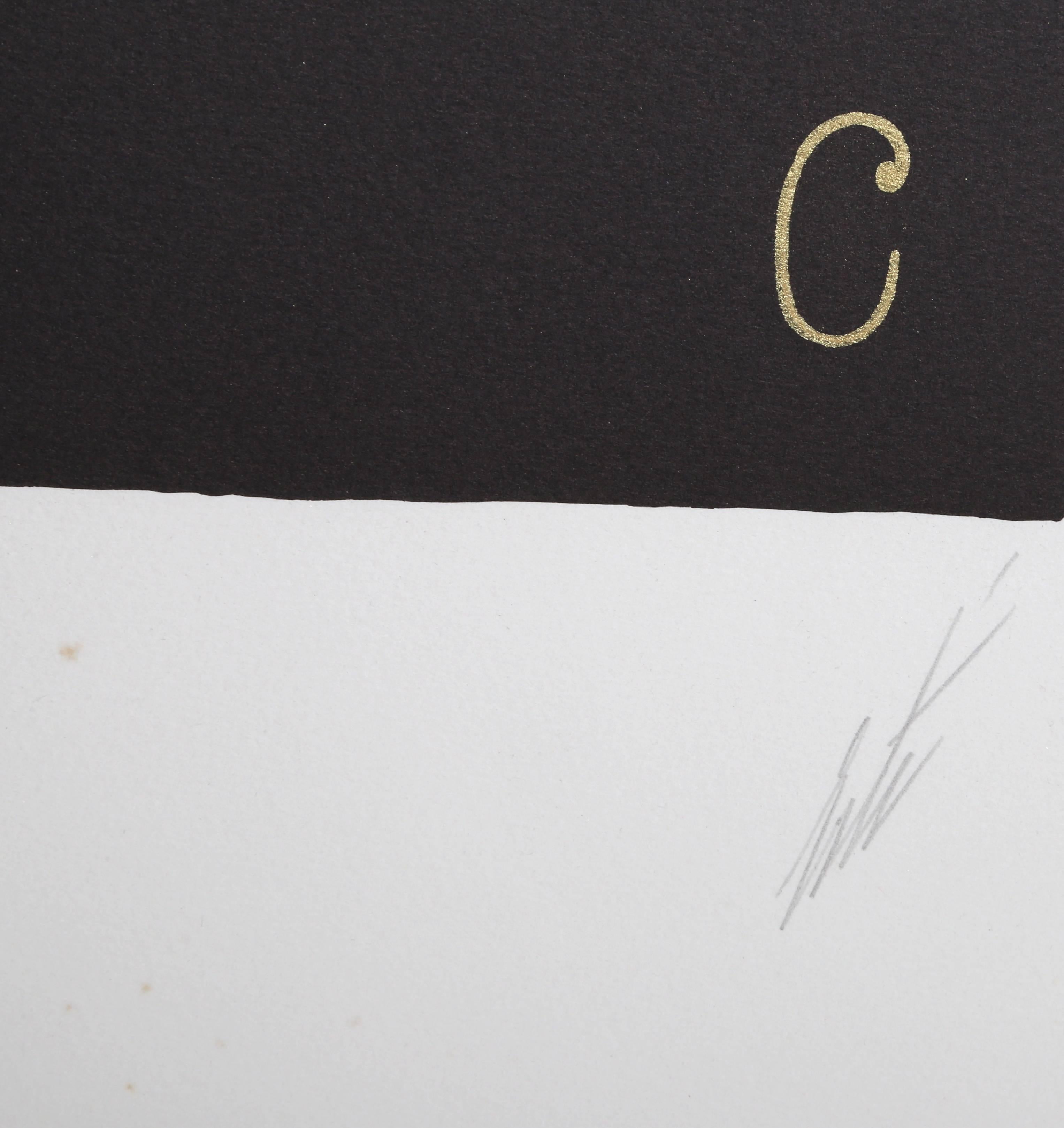 The Letter 'C' from the Alphabet Suite, Art Deco Screenprint by Erte - Print by Erté