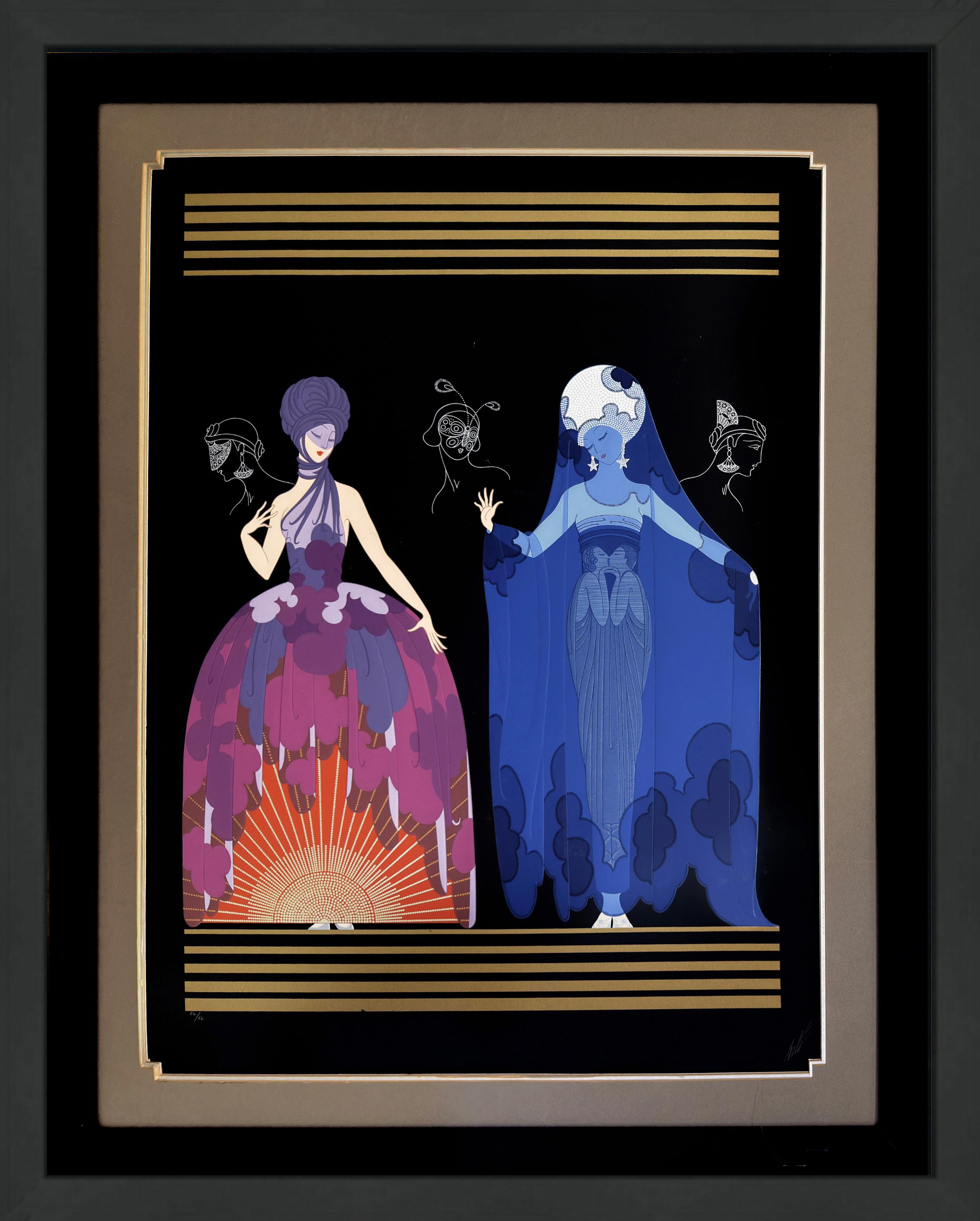 Nuit du soir (grande sérigraphie signée à la main, estampillée et gaufrée)