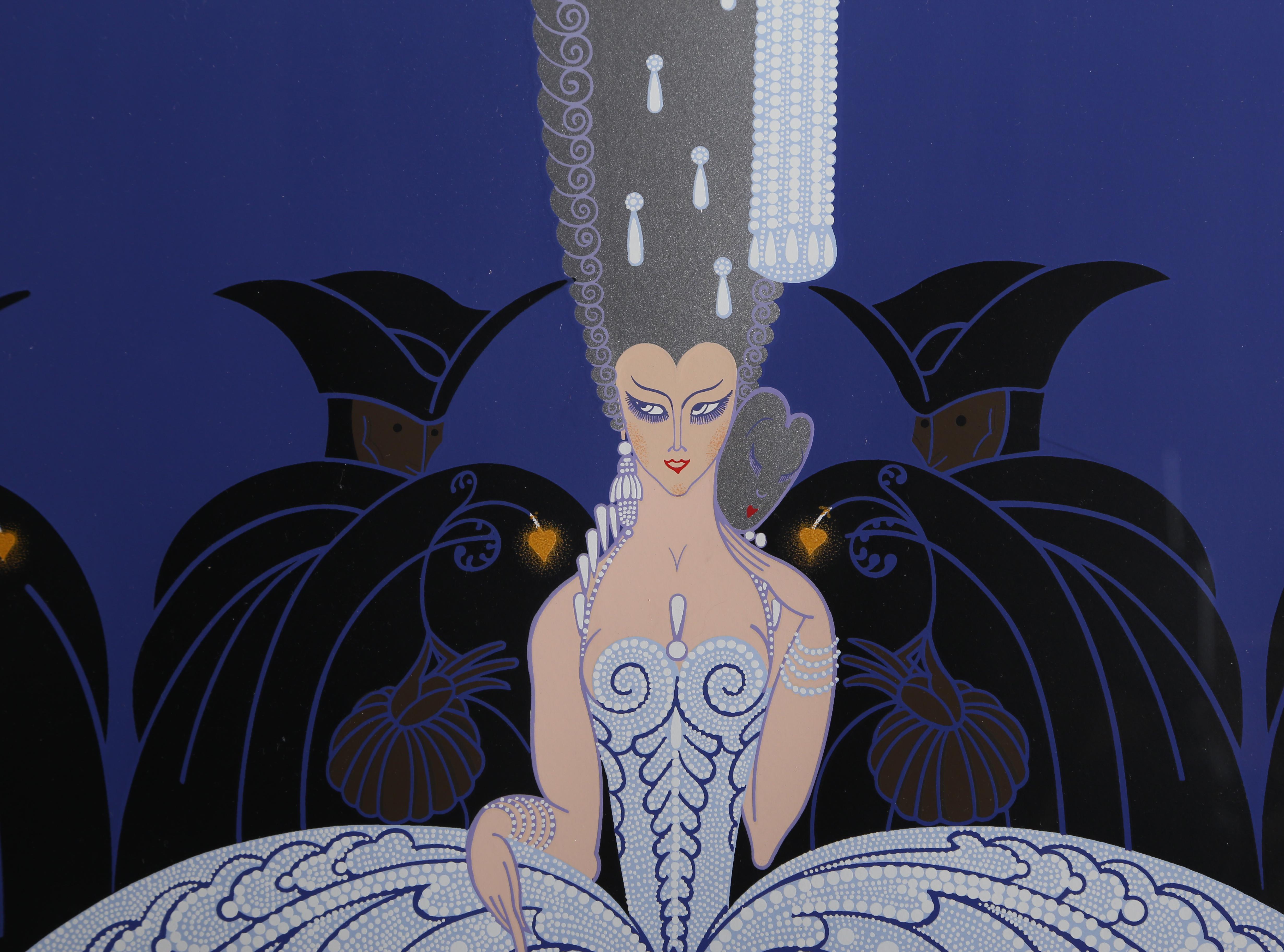 Her Secret Admirers, Art Deco Serigraph by Erte - Print by Erté