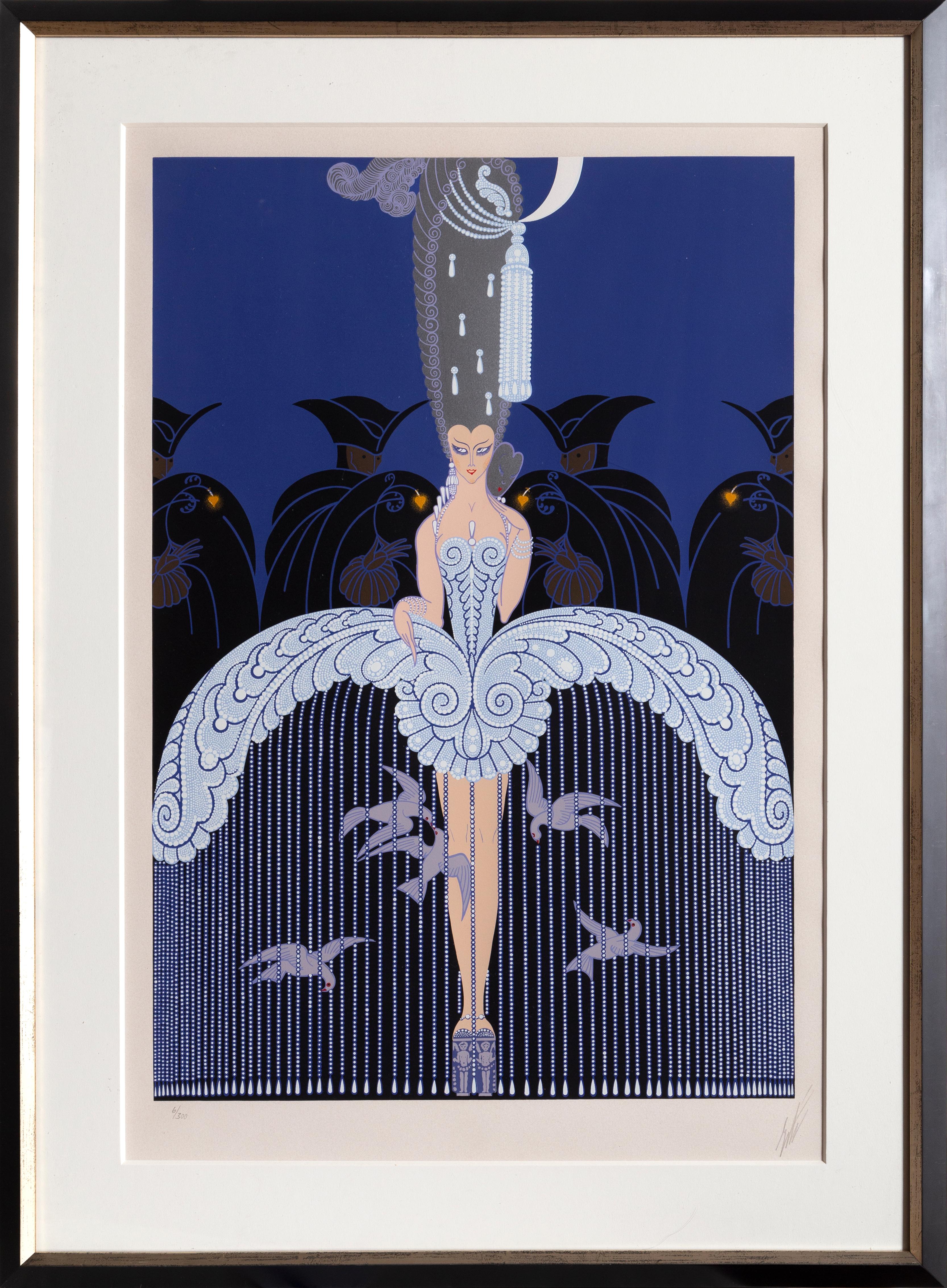 Her Secret Admirers, Art Deco Serigraph by Erte
