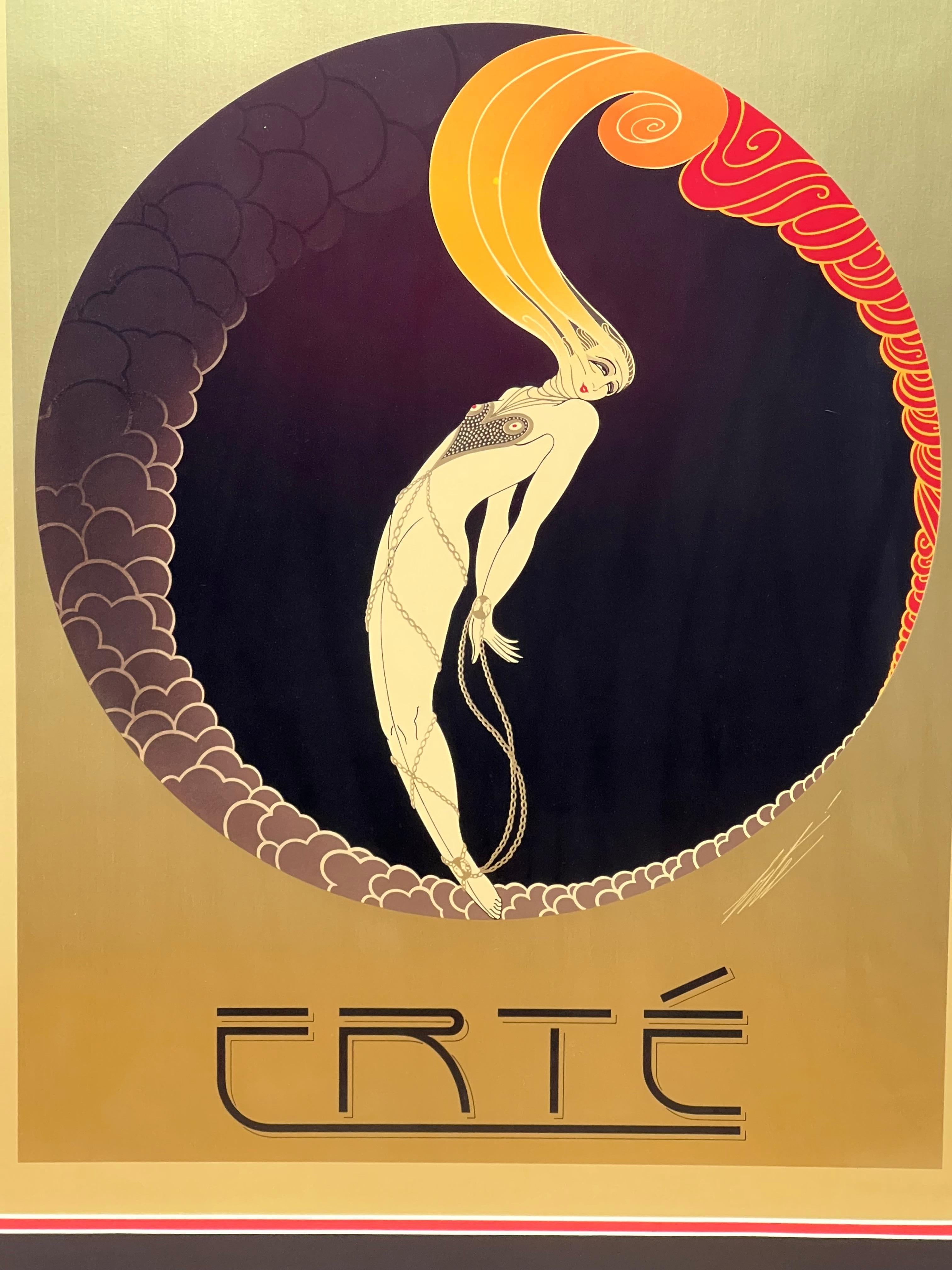 Lithographie Art Déco « L'Amour » d'Erte - Art déco Print par Erté