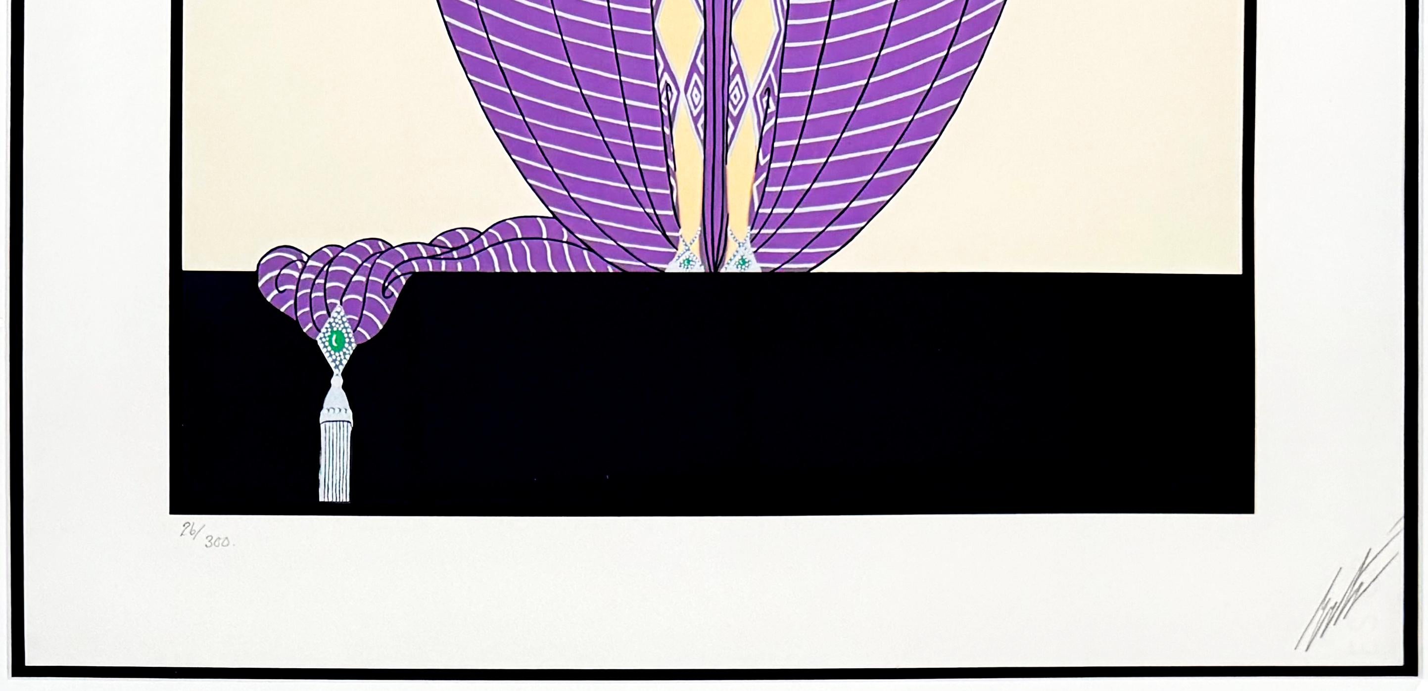 La Somptueuse (framed hand signed embossed serigraph) - Print by Erté