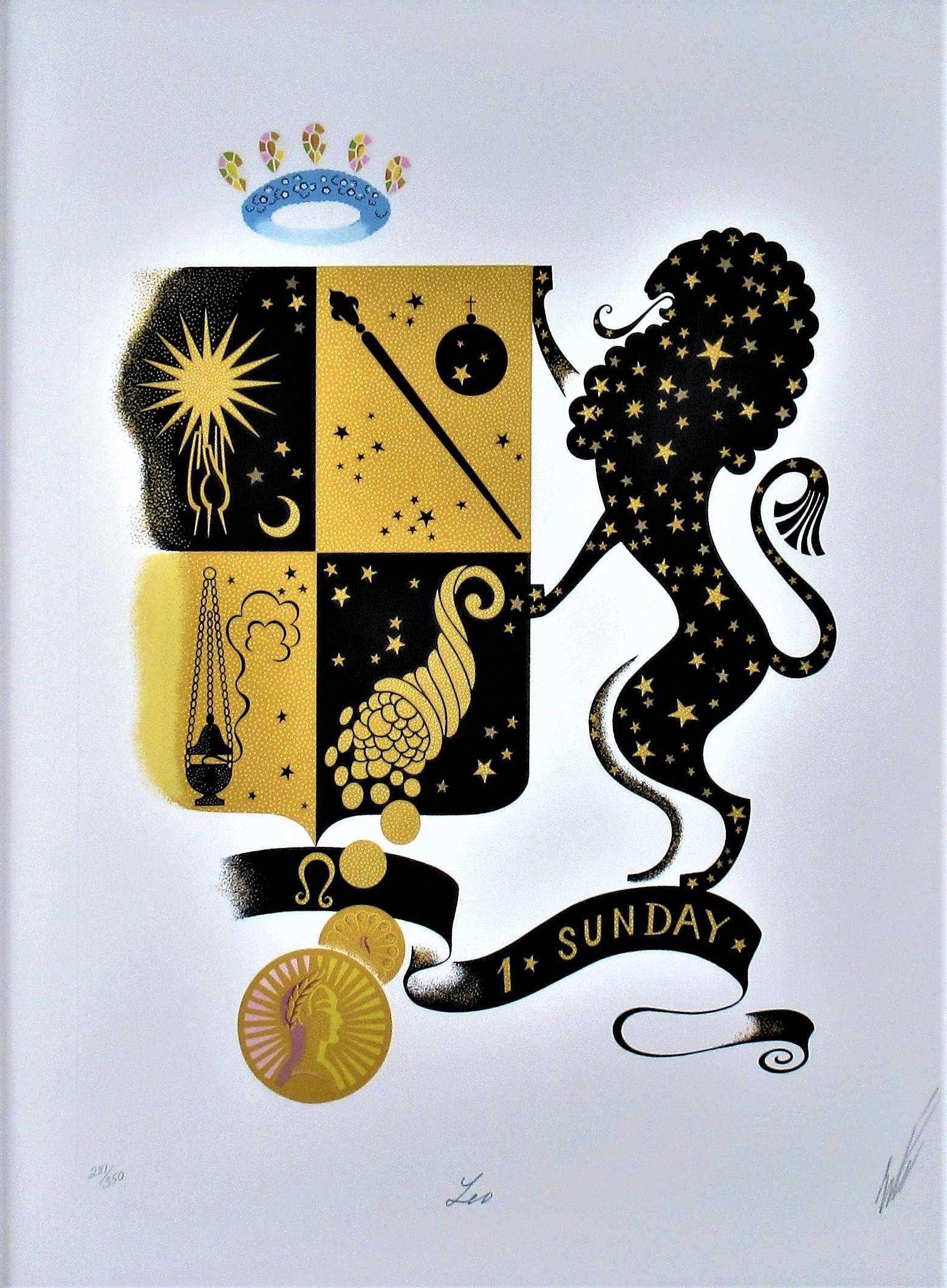 Leo, from the Zodiac suite - Print by Erté