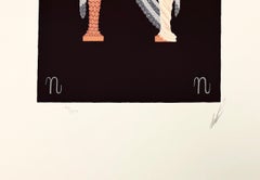 Letter N (from the Alphabet Suite), framed hand signed serigraph