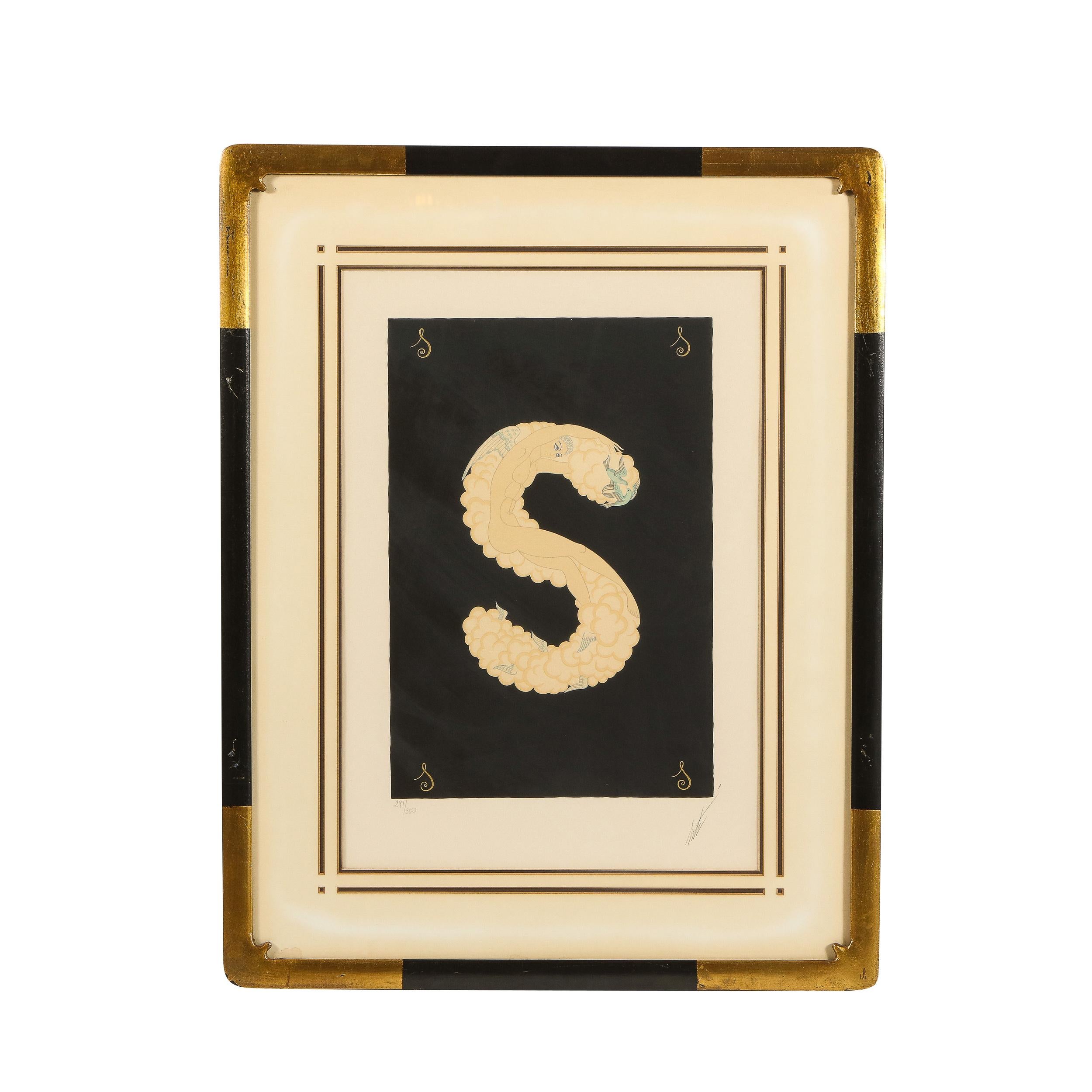 Letter "S" from Alphabet Suite (Signed Erté)
