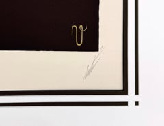 Letter V Serigraph from Alphabet Suite, Hand Signed, EA Edition, Framed