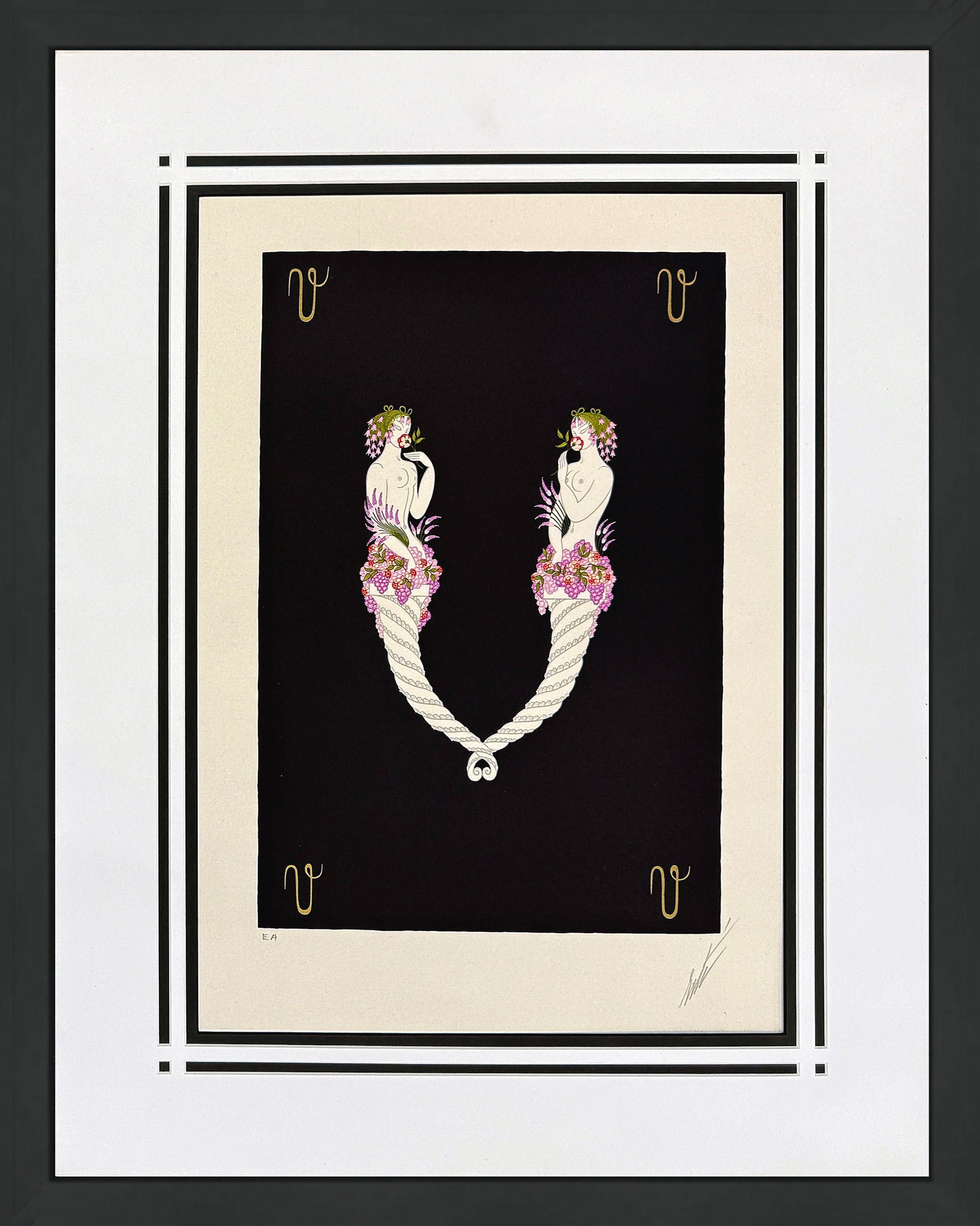 Letter V Serigraph from Alphabet Suite, Hand Signed, EA Edition, Framed