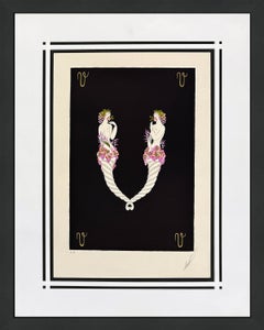 Letter V Serigraph from Alphabet Suite, Hand Signed, EA Edition, Framed