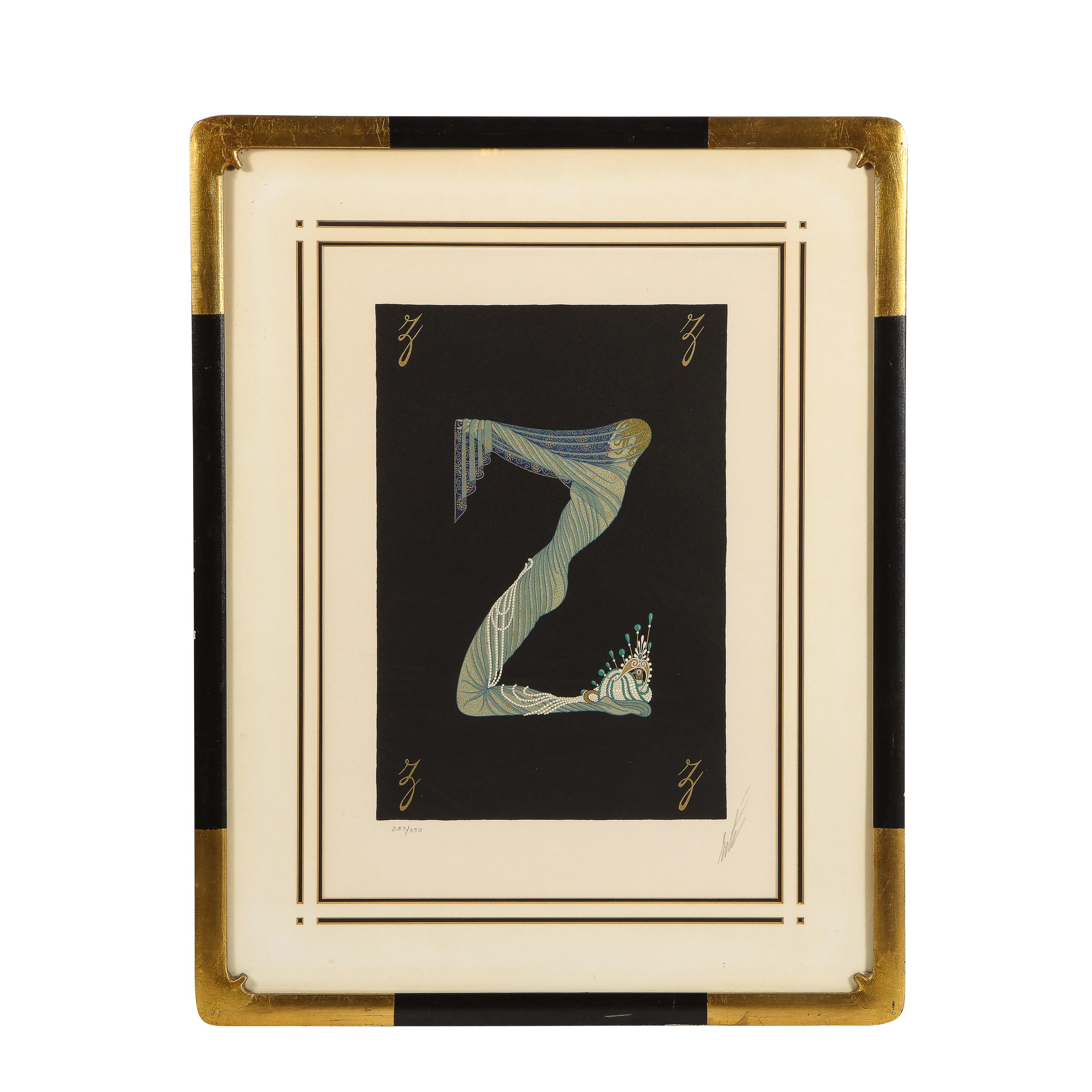 Letter "Z" from Alphabet Suite (Signed Erté)