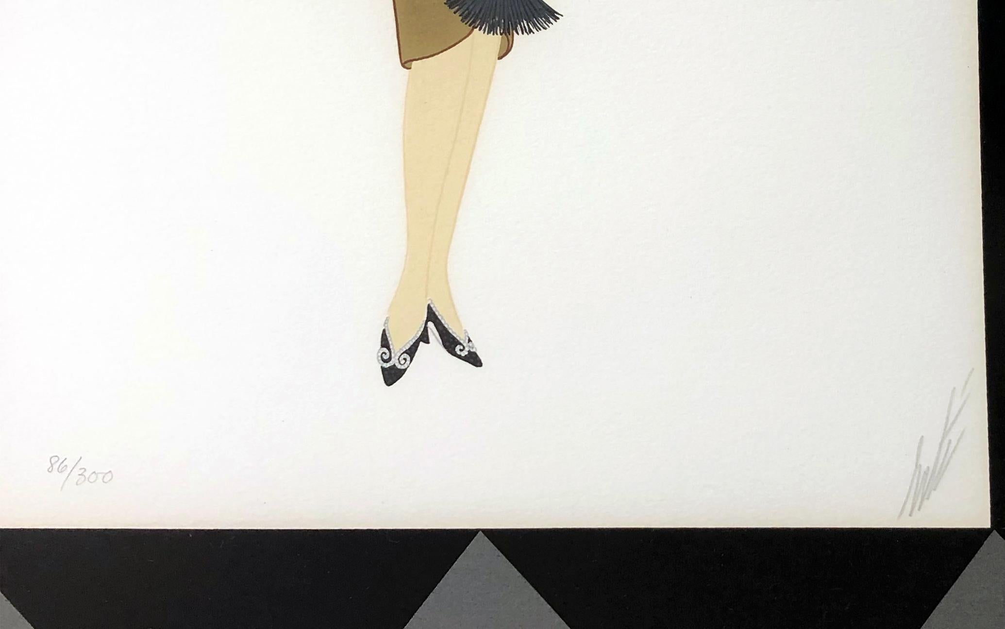Manhattan Mary II (framed hand signed serigraph) - Print by Erté